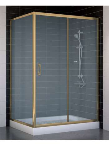 Душевой уголок Vegas Glass ZP+ZPV 120*90 05 10 профиль бронза, стекло сатин