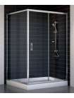 Душевой уголок Vegas Glass ZP+ZPV 120*100 08 01 профиль глянцевый хром, стекло прозрачное
