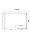 Душевой уголок Vegas Glass ZP+ZPV 130*80 05 02 профиль бронза, стекло шиншилла