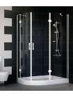 Душевой уголок Vegas Glass AFS-F 120*80 01 01 R профиль белый, стекло прозрачное