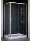 Душевой уголок Vegas Glass ZP+ZPV 100*70 08 01 профиль глянцевый хром, стекло прозрачное
