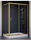 Душевой уголок Vegas Glass ZP+ZPV 120*80 09 01 профиль золото, стекло прозрачное