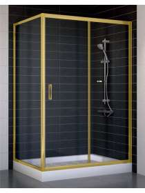 Душевой уголок Vegas Glass ZP+ZPV 120*80 09 01 профиль золото, стекло прозрачное