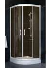 Душевой уголок Vegas Glass ZS 0080 01 05 профиль белый, стекло бронза