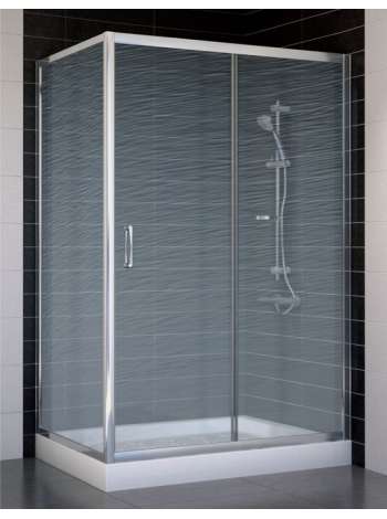 Душевой уголок Vegas Glass ZP+ZPV 120*70 08 02 профиль глянцевый хром, стекло шиншилла