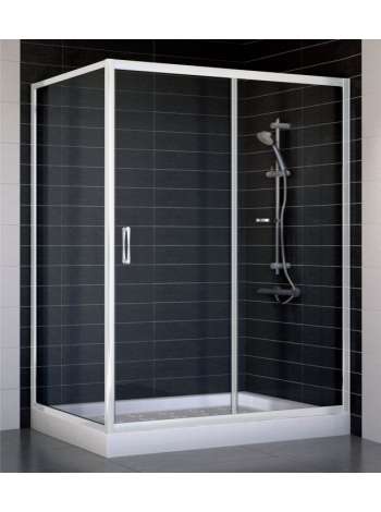 Душевой уголок Vegas Glass ZP+ZPV 140*90 01 01 профиль белый, стекло прозрачное