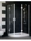 Душевой уголок Vegas Glass AFS-F 110*80 01 01 R профиль белый, стекло прозрачное
