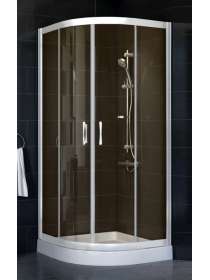 Душевой уголок Vegas Glass ZS 0090 01 05 профиль белый, стекло бронза