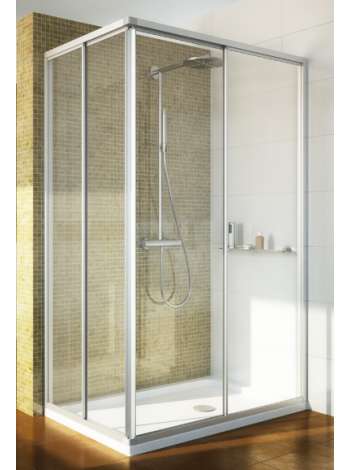 Душевой уголок GuteWetter Practic Rectan GK-422 правая 85x70 см стекло бесцветное, профиль матовый хром