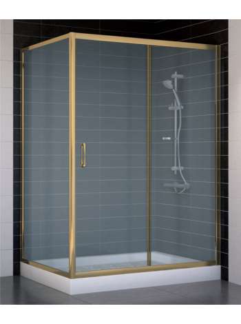 Душевой уголок Vegas Glass ZP+ZPV 130*90 05 10 профиль бронза, стекло сатин