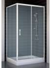 Душевой уголок Vegas Glass ZP+ZPV 100*80 01 10 профиль белый, стекло сатин