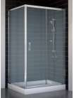 Душевой уголок Vegas Glass ZP+ZPV 100*90 08 10 профиль глянцевый хром, стекло сатин
