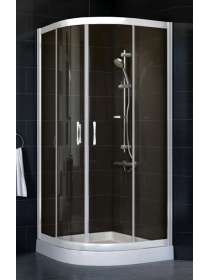 Душевой уголок Vegas Glass ZS-F 80*110 01 05 профиль белый, стекло бронза