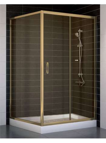 Душевой уголок Vegas Glass ZP+ZPV 110*100 05 05 профиль бронза, стекло бронза