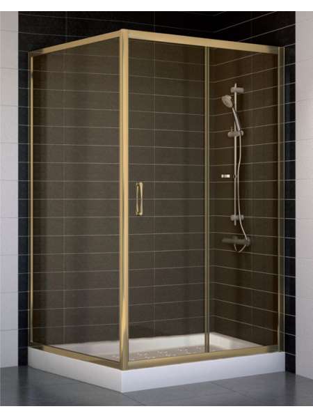 Душевой уголок Vegas Glass ZP+ZPV 110*100 05 05 профиль бронза, стекло бронза