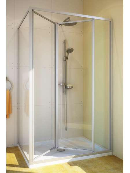 Душевой уголок GuteWetter Practic Rectan GK-404 правая 85x70 см стекло бесцветное, профиль матовый хром