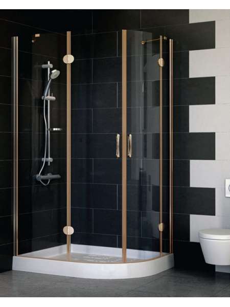 Душевой уголок Vegas Glass AFS-F 110*80 05 01 L профиль бронза, стекло прозрачное