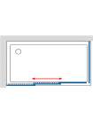 Душевой уголок GuteWetter Practic Rectan GK-403 левая 115x80 см стекло бесцветное, профиль матовый хром