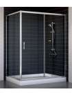 Душевой уголок Vegas Glass ZP+ZPV 140*90 08 01 профиль глянцевый хром, стекло прозрачное