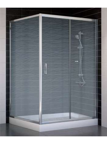 Душевой уголок Vegas Glass ZP+ZPV 120*100 08 02 профиль глянцевый хром, стекло шиншилла