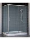 Душевой уголок Vegas Glass ZP+ZPV 140*80 07 10 профиль матовый хром, стекло сатин