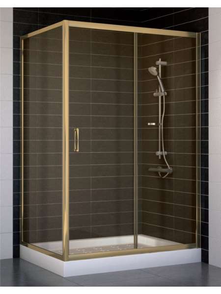 Душевой уголок Vegas Glass ZP+ZPV 120*80 05 05 профиль бронза, стекло бронза