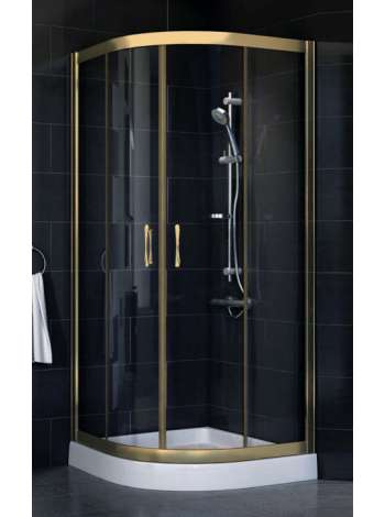 Душевой уголок Vegas Glass ZS-F 80*100 05 01 профиль бронза, стекло прозрачное