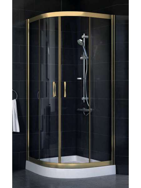 Душевой уголок Vegas Glass ZS-F 80*100 05 01 профиль бронза, стекло прозрачное