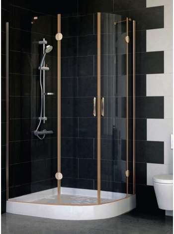 Душевой уголок Vegas Glass AFS-F 110*100 05 01 L профиль бронза, стекло прозрачное