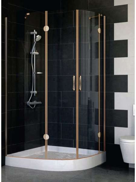 Душевой уголок Vegas Glass AFS-F 110*100 05 01 L профиль бронза, стекло прозрачное