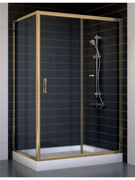 Душевой уголок Vegas Glass ZP+ZPV 120*70 05 01 профиль бронза, стекло прозрачное