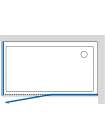 Душевой уголок GuteWetter Lux Rectan GK-103 правый 100x80 см стекло бесцветное, профиль хром