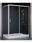 Душевой уголок Vegas Glass ZP+ZPV 140*80 01 01 профиль белый, стекло прозрачное