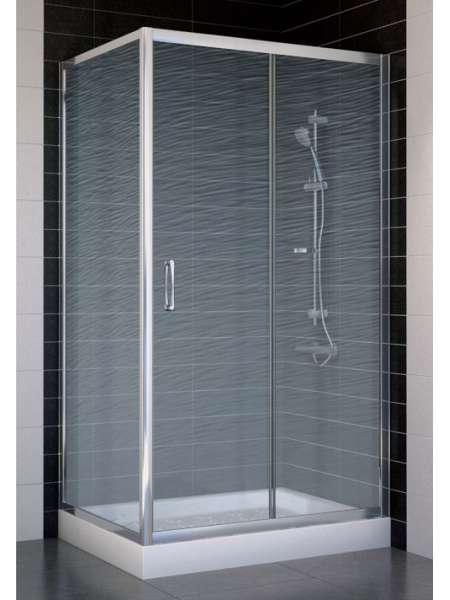 Душевой уголок Vegas Glass ZP+ZPV 100*70 08 02 профиль глянцевый хром, стекло шиншилла