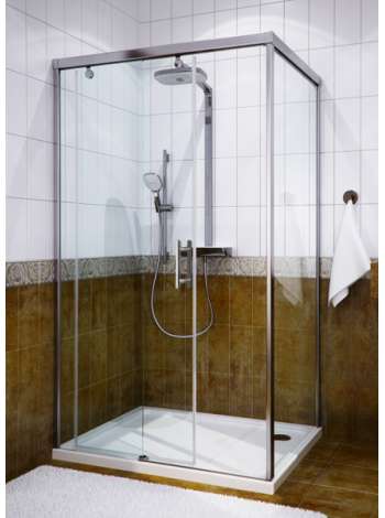 Душевой уголок GuteWetter Slide Rectan GK-863A левая 110x70 см стекло бесцветное, профиль хром