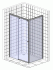 Душевой уголок GuteWetter Slide Rectan GK-863A левая 110x70 см стекло бесцветное, профиль хром