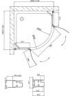 Душевой уголок Vegas Glass AFS 0110 05 01 профиль бронза, стекло прозрачное