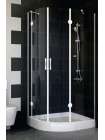 Душевой уголок Vegas Glass AFS-F 100*90 01 01 R профиль белый, стекло прозрачное