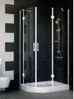 Душевой уголок Vegas Glass AFS-F 100*80 01 01 R профиль белый, стекло прозрачное
