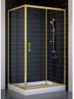 Душевой уголок Vegas Glass ZP+ZPV 100*90 09 01 профиль золото, стекло прозрачное