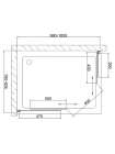 Душевой уголок Vegas Glass ZA-F 80*100 07 01 профиль матовый хром, стекло прозрачное