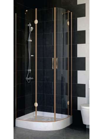 Душевой уголок Vegas Glass AFS-F 80*90 05 01 L профиль бронза, стекло прозрачное