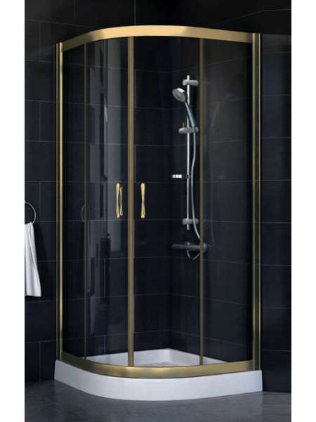 Душевой уголок Vegas Glass ZS-F 80*110 05 01 профиль бронза, стекло прозрачное