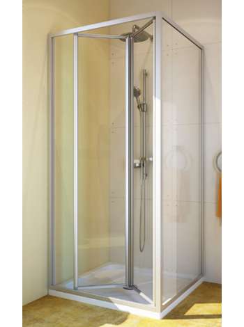 Душевой уголок GuteWetter Practic Square GK-404 левая 90x90 см стекло бесцветное, профиль матовый хром