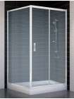 Душевой уголок Vegas Glass ZP+ZPV 100*100 01 02 профиль белый, стекло шиншилла