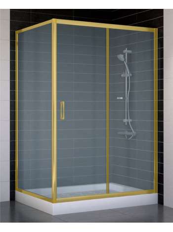 Душевой уголок Vegas Glass ZP+ZPV 120*90 09 10 профиль золото, стекло сатин