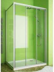 Душевой уголок GuteWetter Practic Rectan GK-403 правая 100x85 см стекло бесцветное, профиль матовый хром