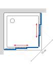 Душевой уголок GuteWetter Practic Square GK-433 100x100 см стекло бесцветное, профиль матовый хром