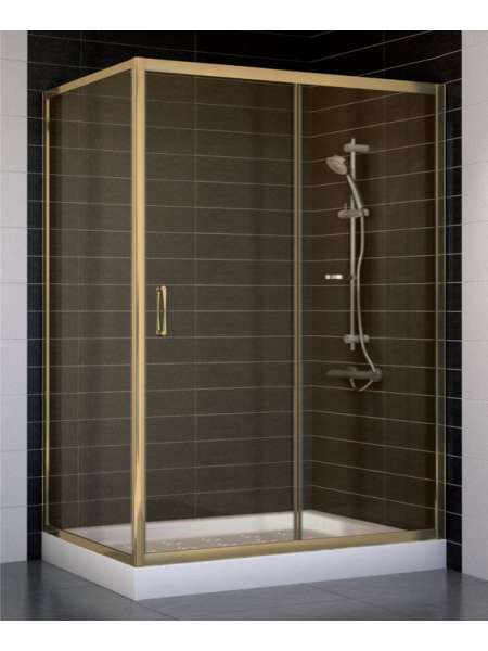Душевой уголок Vegas Glass ZP+ZPV 130*80 05 05 профиль бронза, стекло бронза