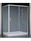 Душевой уголок Vegas Glass ZP+ZPV 140*90 01 02 профиль белый, стекло шиншилла